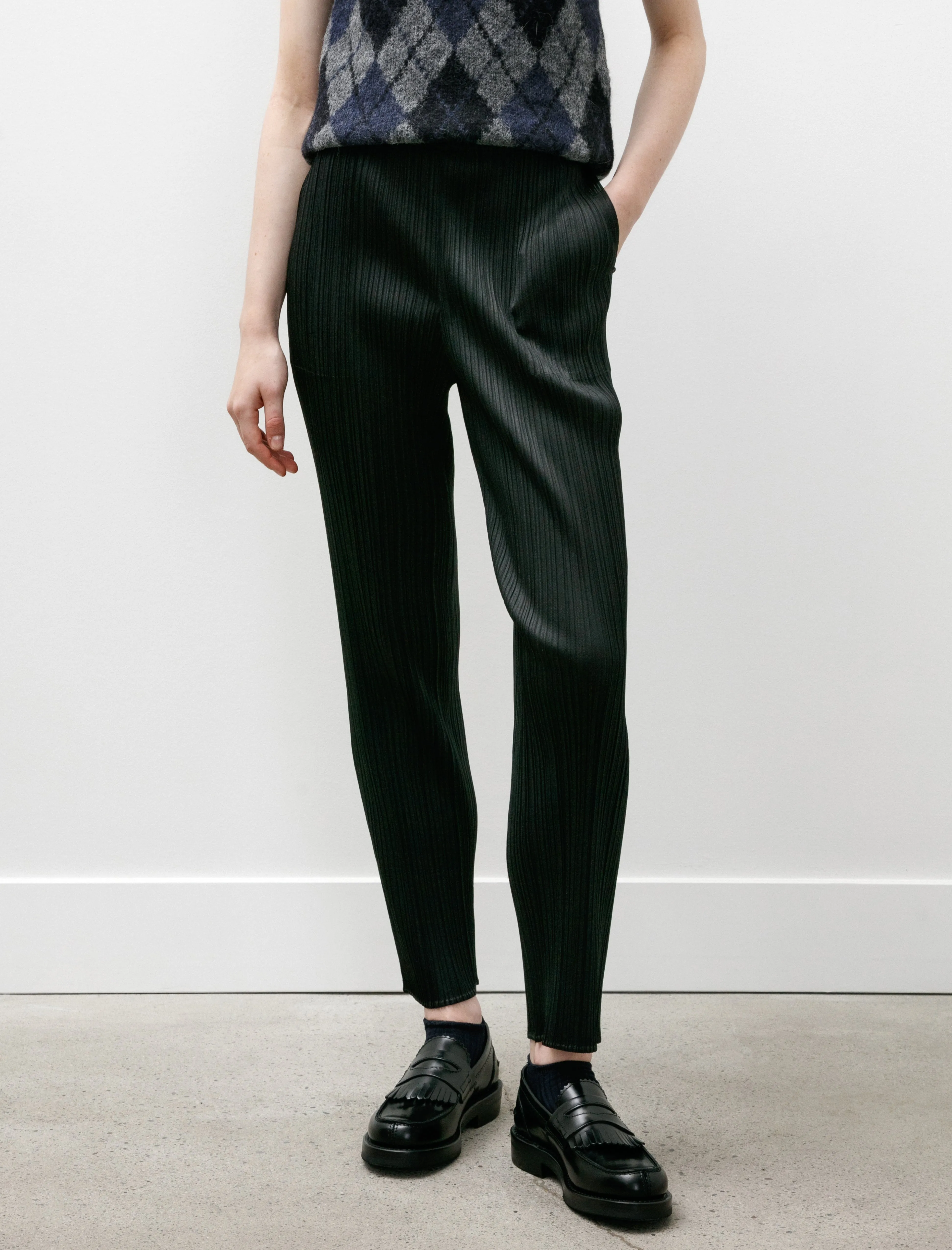 Basics Straight Pants Black