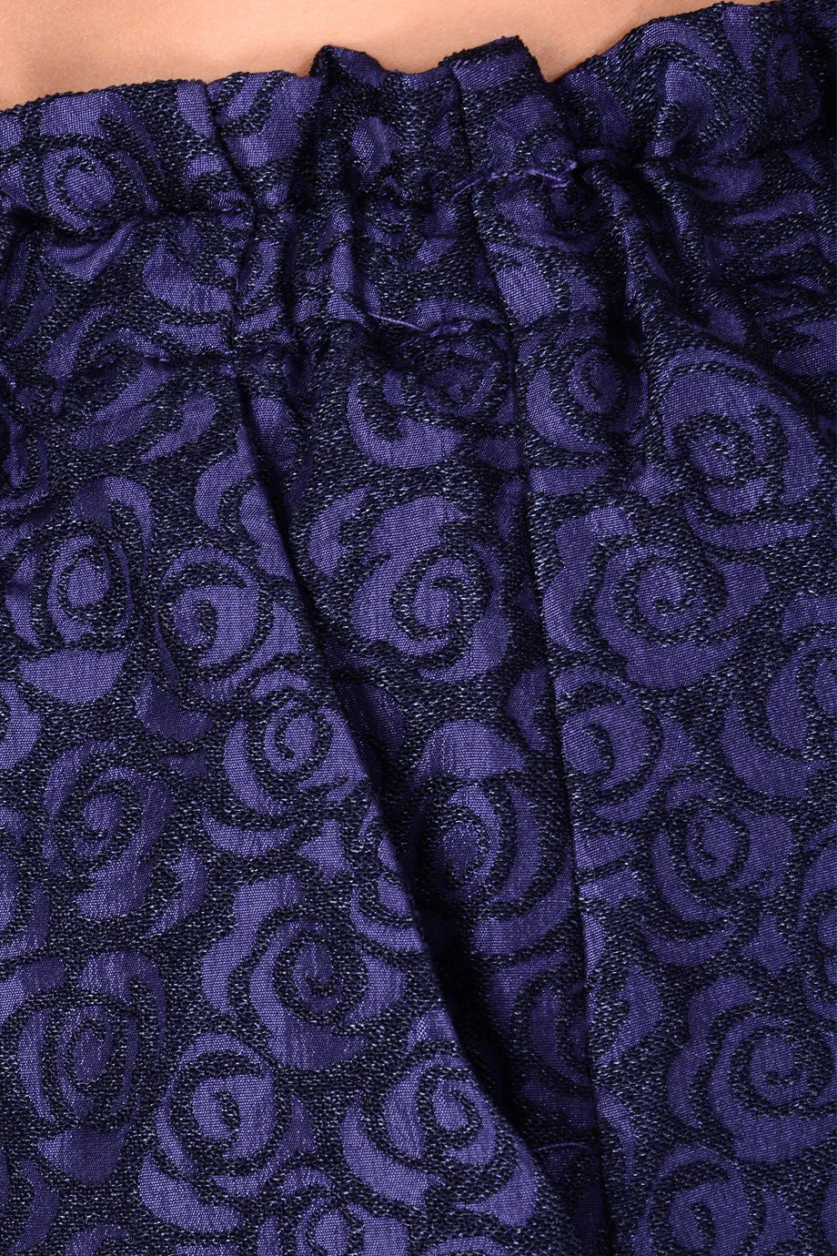 C BLOCK ROSALINE Black Purple Brocade Skirt