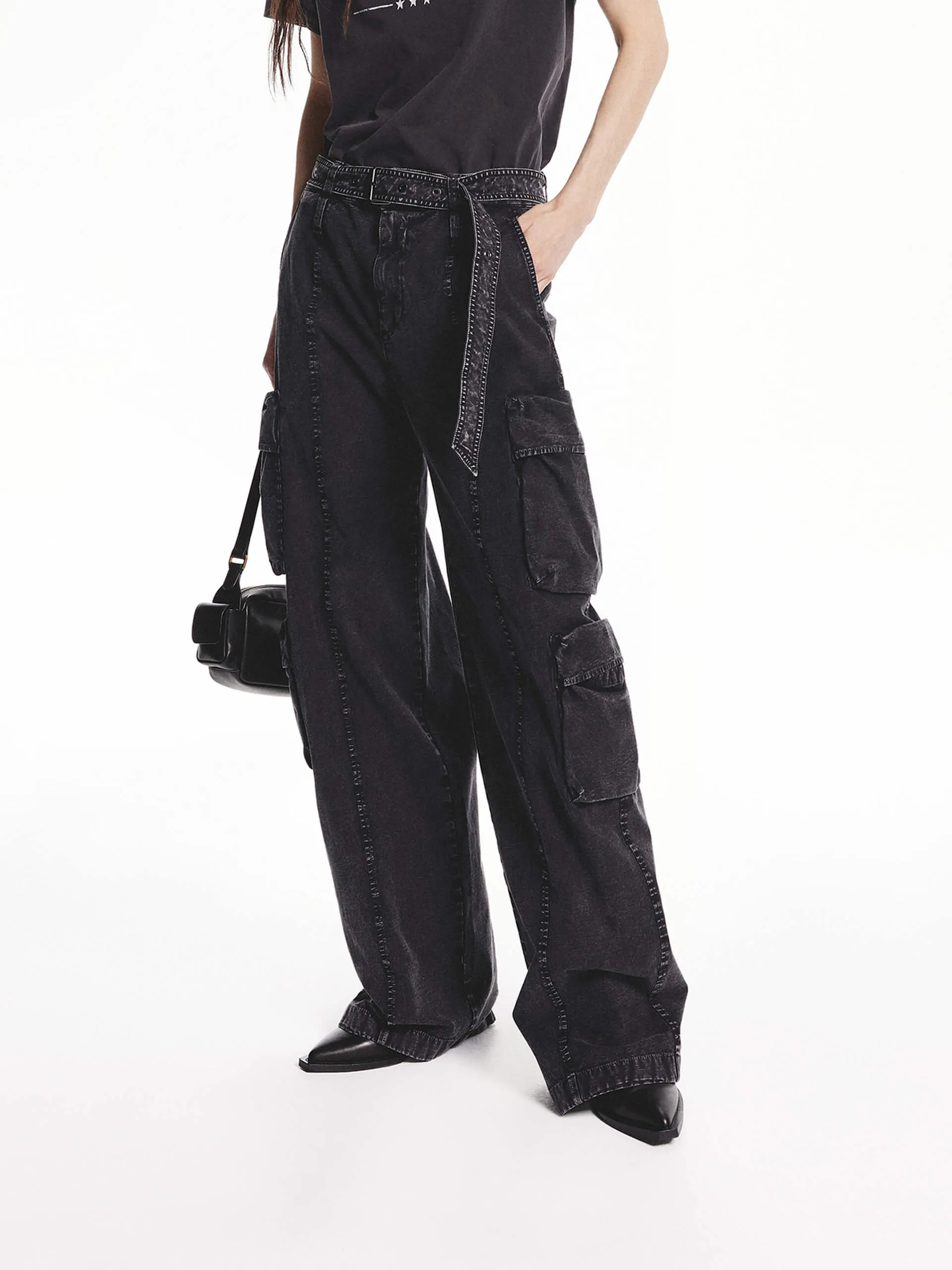 Cargo Style Straight Pants