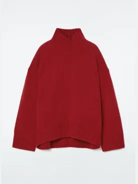 Chunky pure cashmere turtleneck jumper