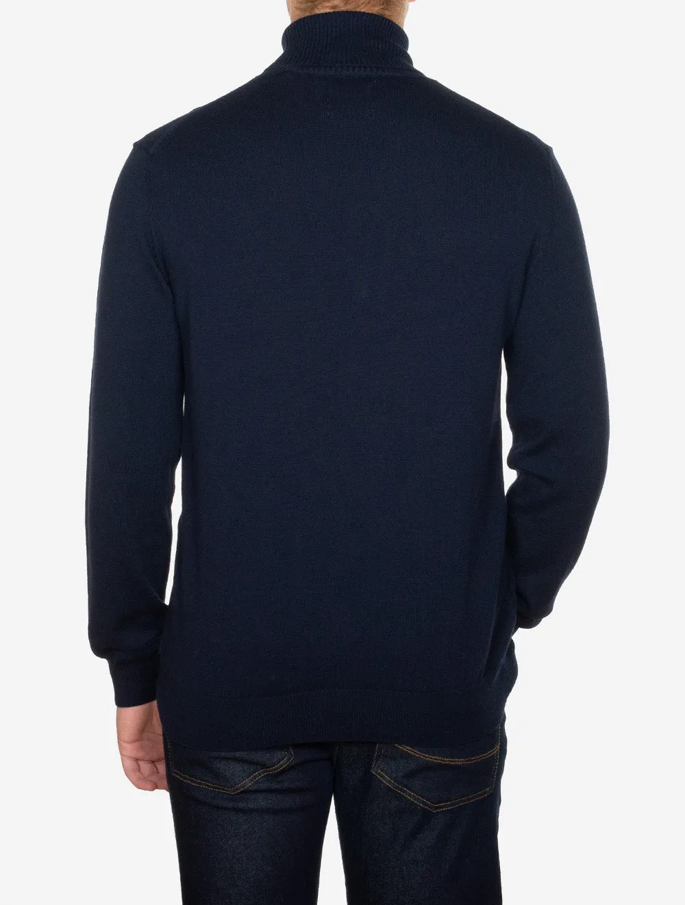 Cotton Wool Rollneck Evening Blue