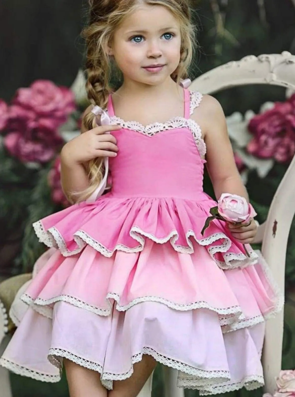 Darling Daughter Tiered Ruffle Dress