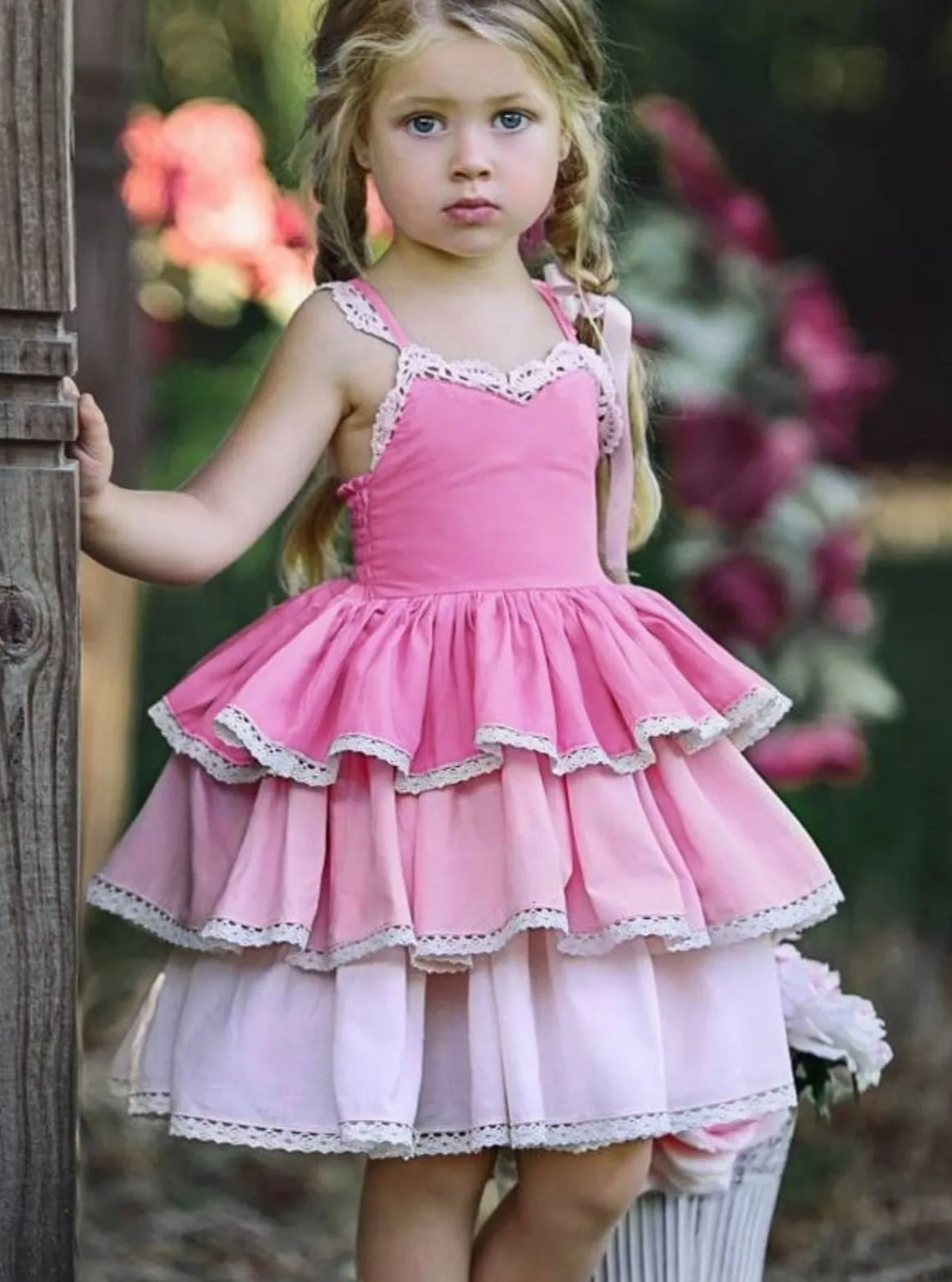 Darling Daughter Tiered Ruffle Dress