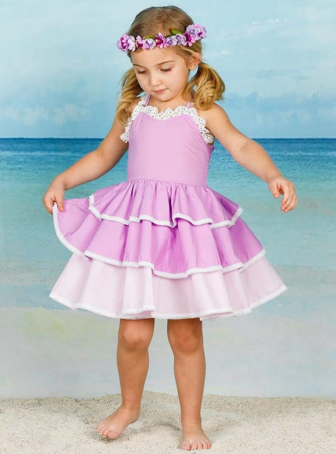 Darling Daughter Tiered Ruffle Dress