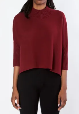 Dk Cherry Aja Crop Sweater