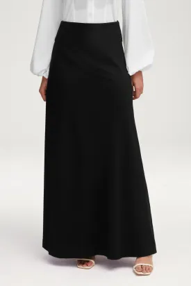 Essential Jersey A-Line Maxi Skirt - Black