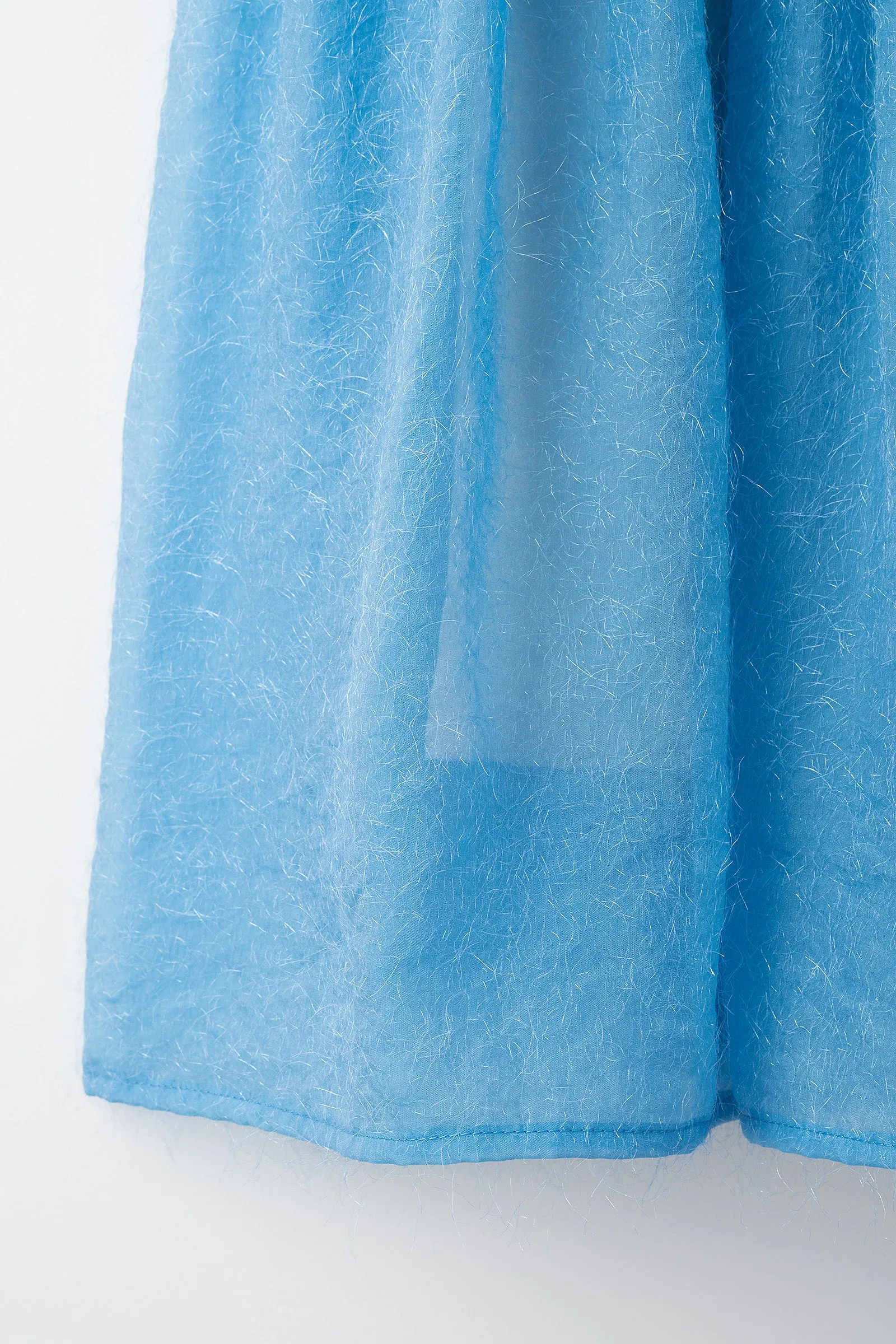 Fluffy jacquard skirt (Light blue)