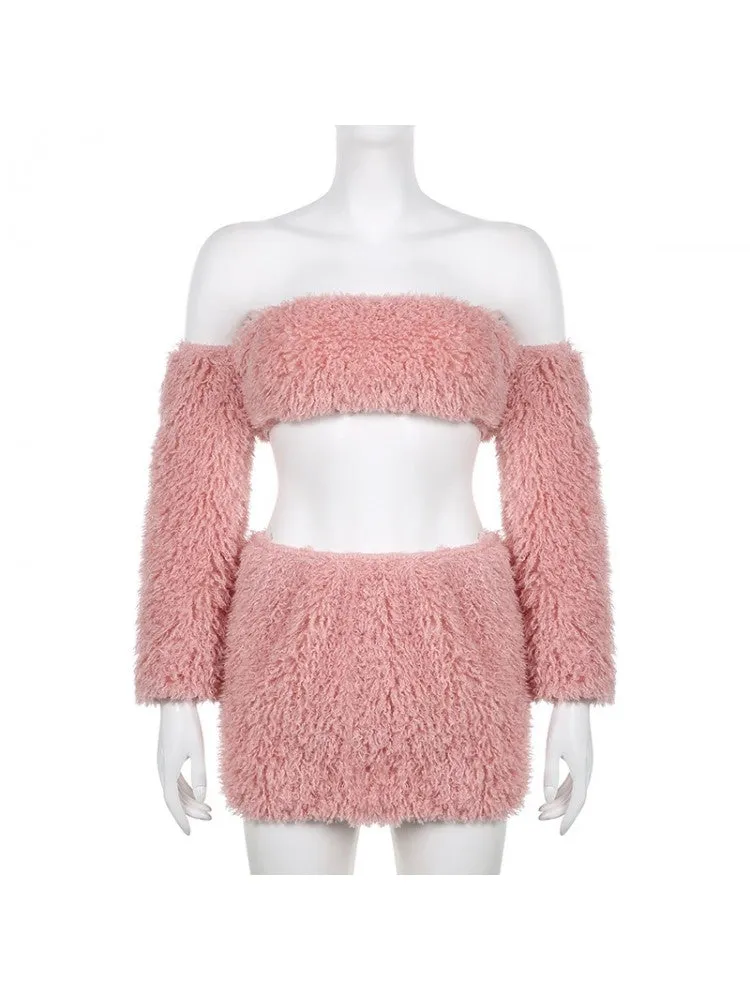 Fluffy Skirt Set