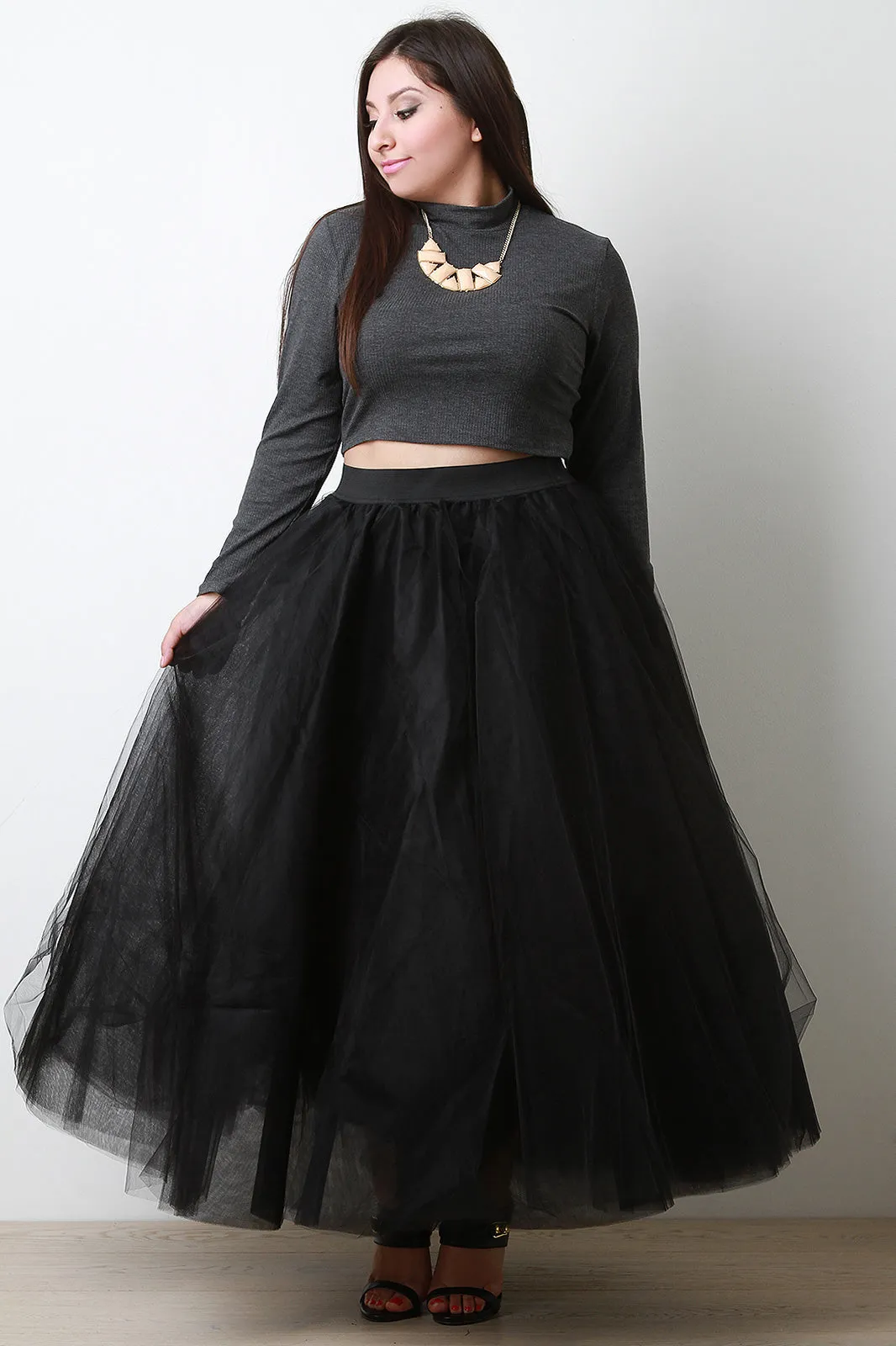 Fluffy Tulle Maxi Skirt