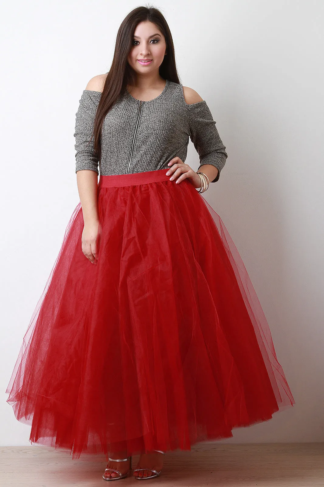 Fluffy Tulle Maxi Skirt