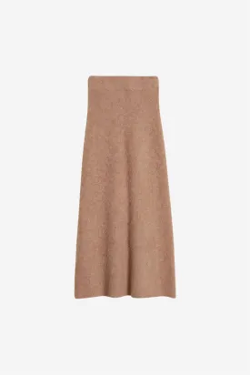 Fure Fluffy Knit Skirt Beige