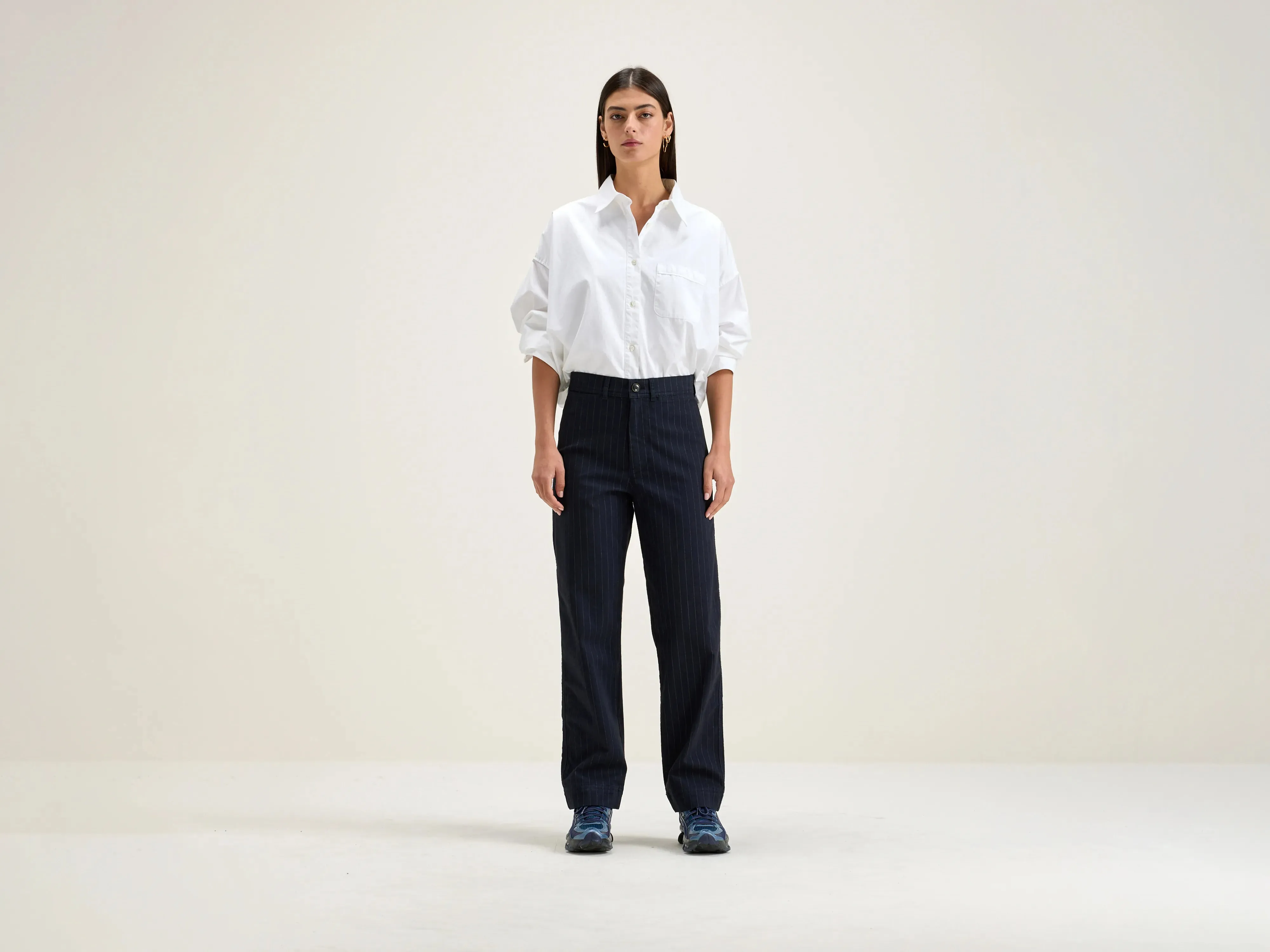 Ghada straight trousers (242 / W / STRIPE A)