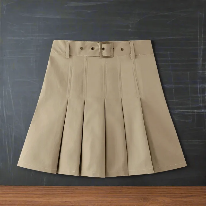 Girls Back To School Uniform Pleated Scooter Skirt