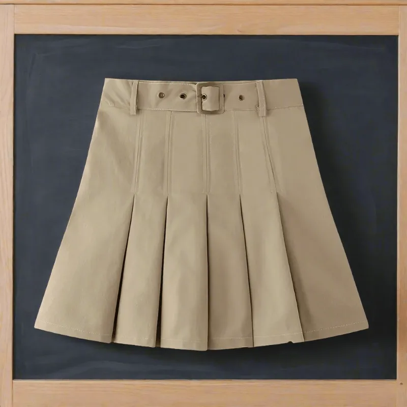 Girls Back To School Uniform Pleated Scooter Skirt