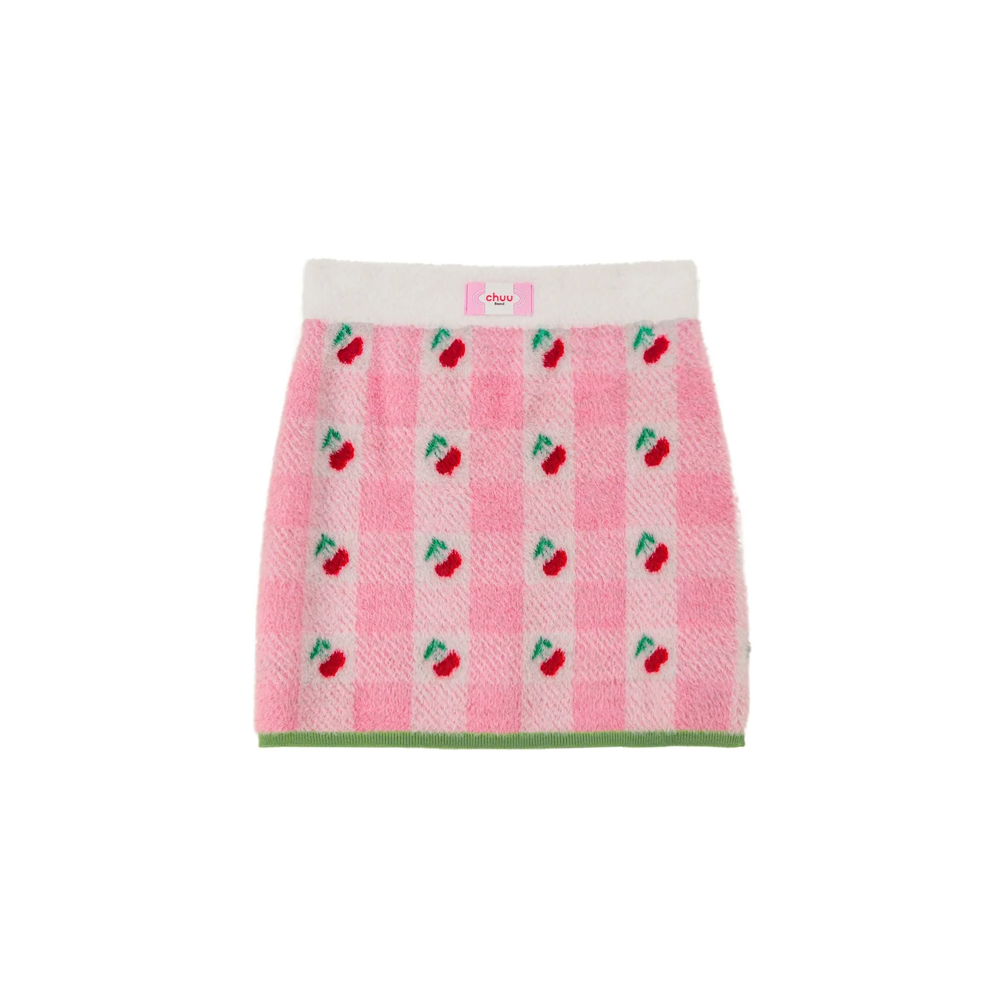 Glance My Way Cherry High Waist Skirt