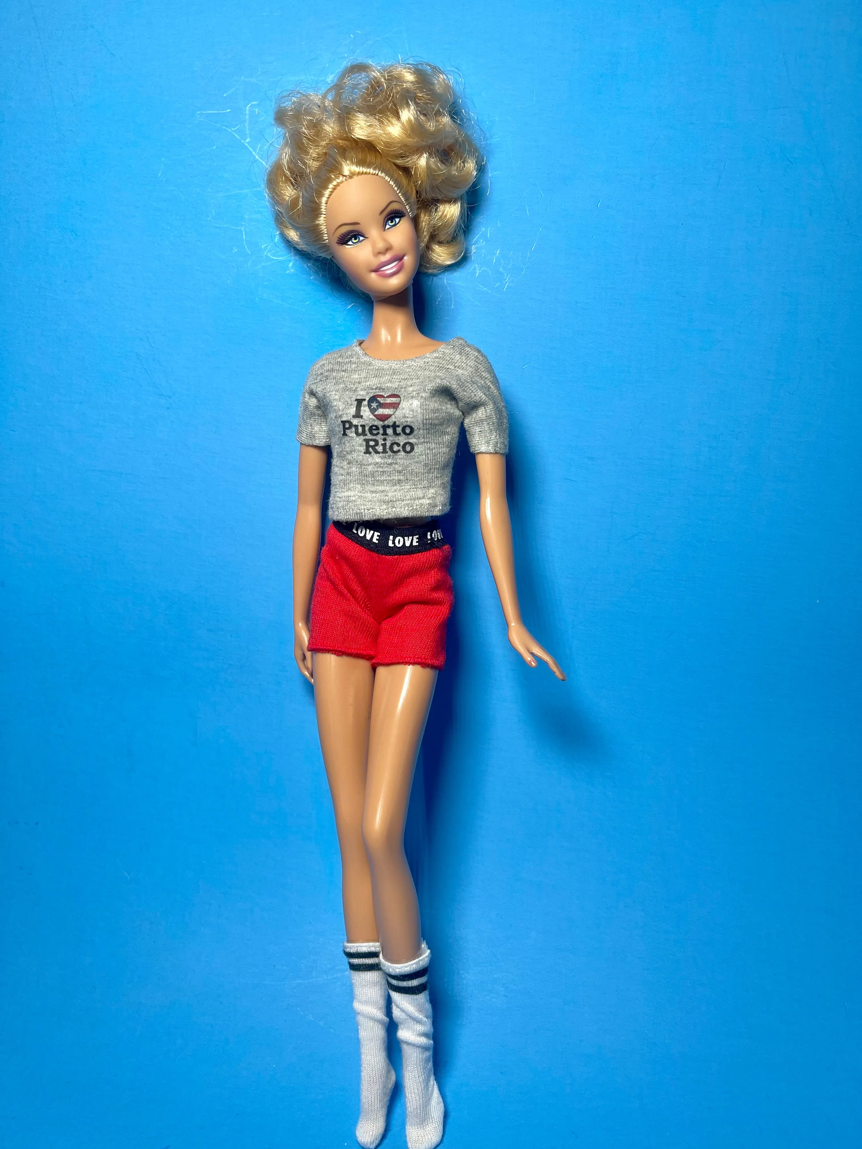 Grey Barbie Doll T shirt “I Love Puerto Rico”