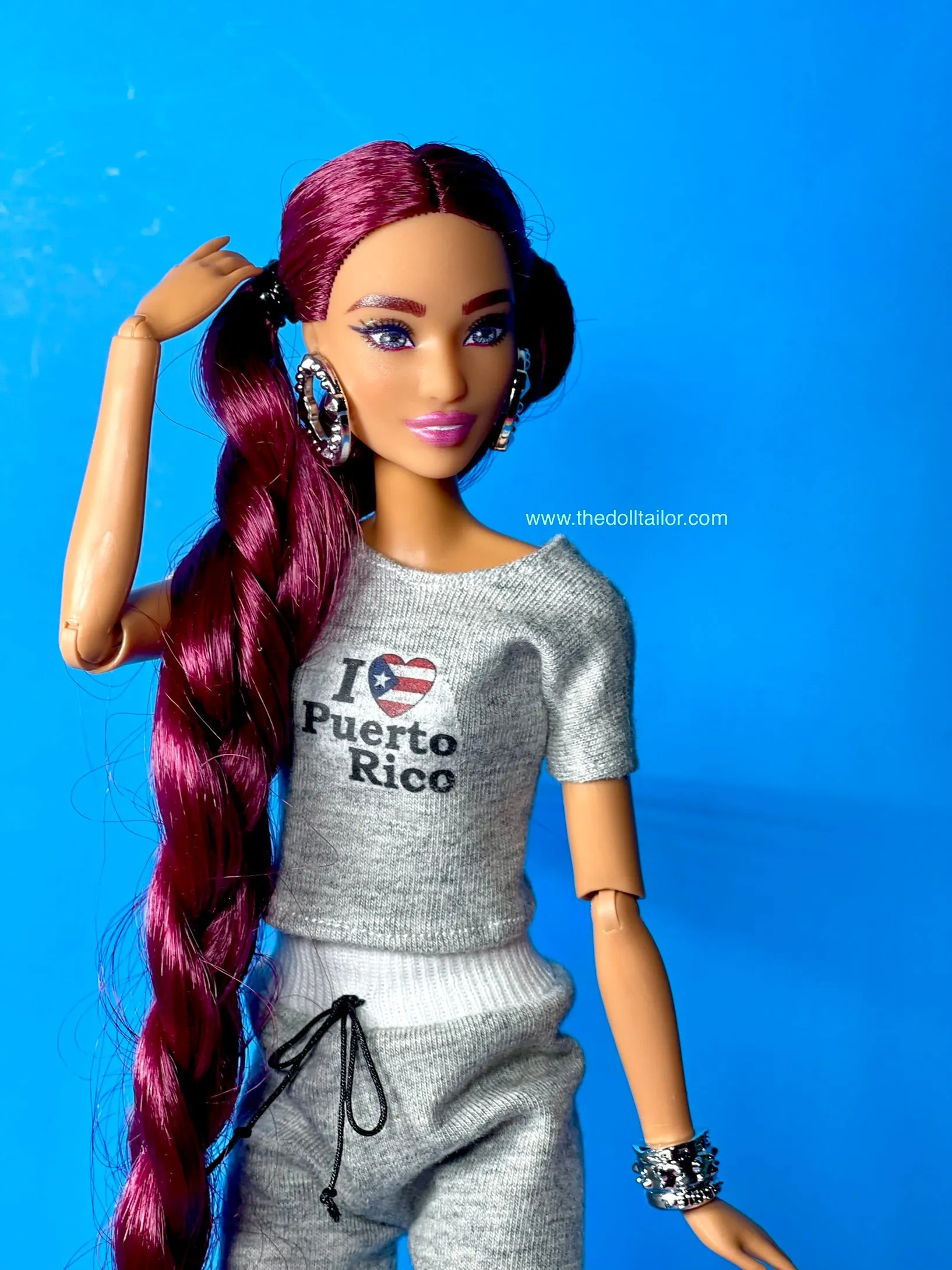 Grey Barbie Doll T shirt “I Love Puerto Rico”