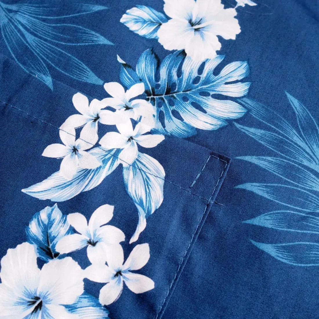 Hanalei Blue Hawaiian Cotton Shirt