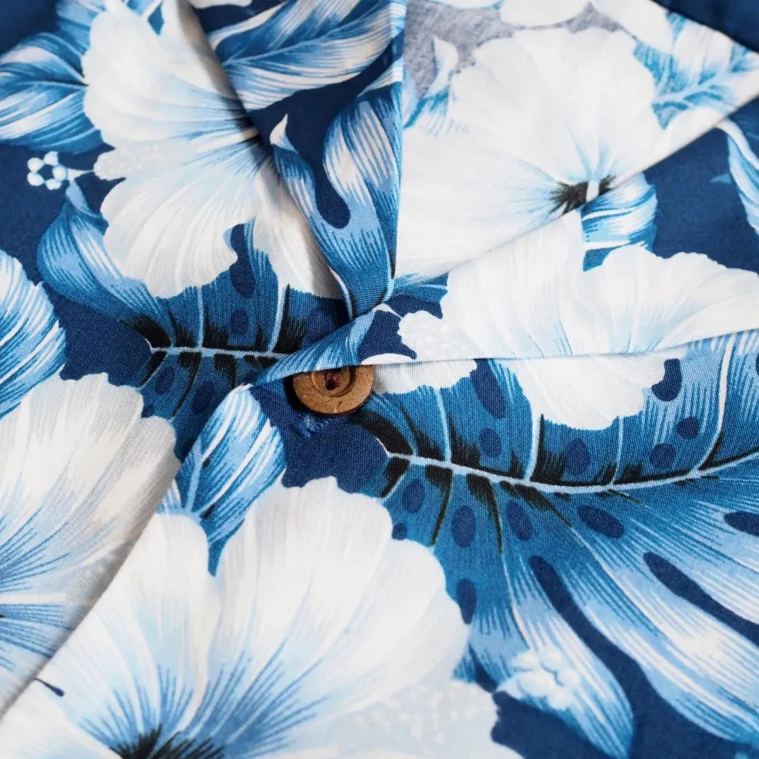 Hanalei Blue Hawaiian Cotton Shirt