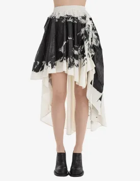 Hand-Painted Asymmetric Skirt