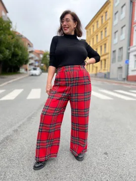 Hepburn Pants - bukse med høyt liv - tartan