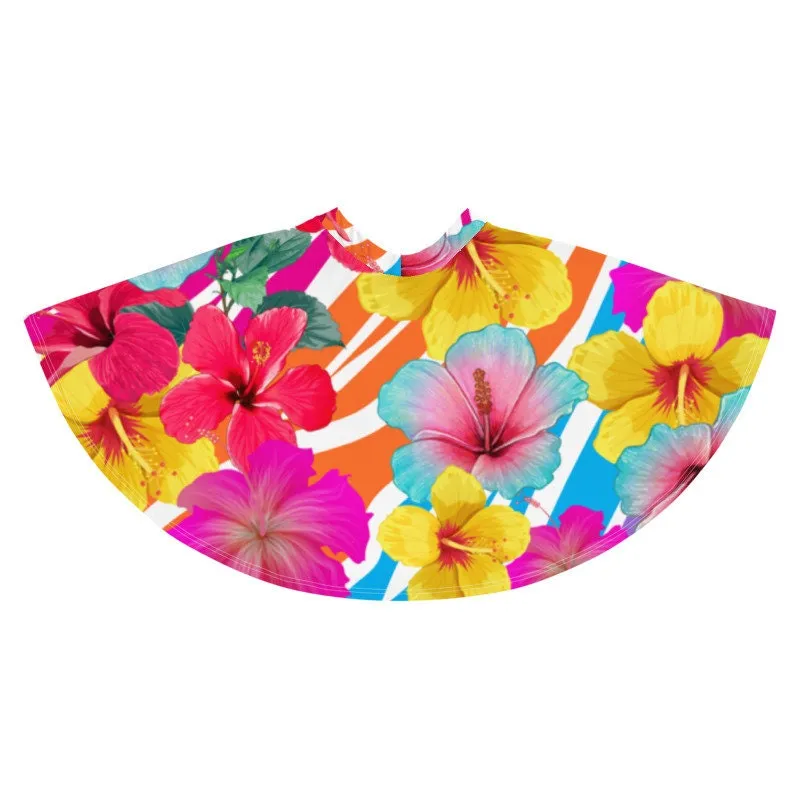 ISLAND FLOWERS SKATER SKIRT