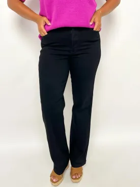 Judy Blue Black Tummy Control Straight Pants