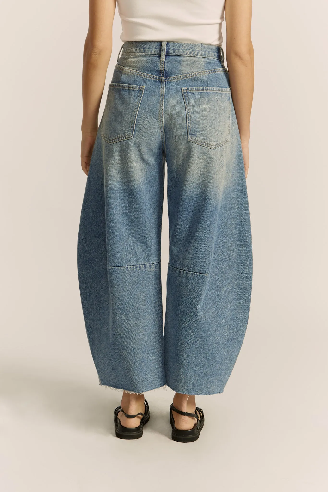 Kenny Blue Denim Barrel Jeans