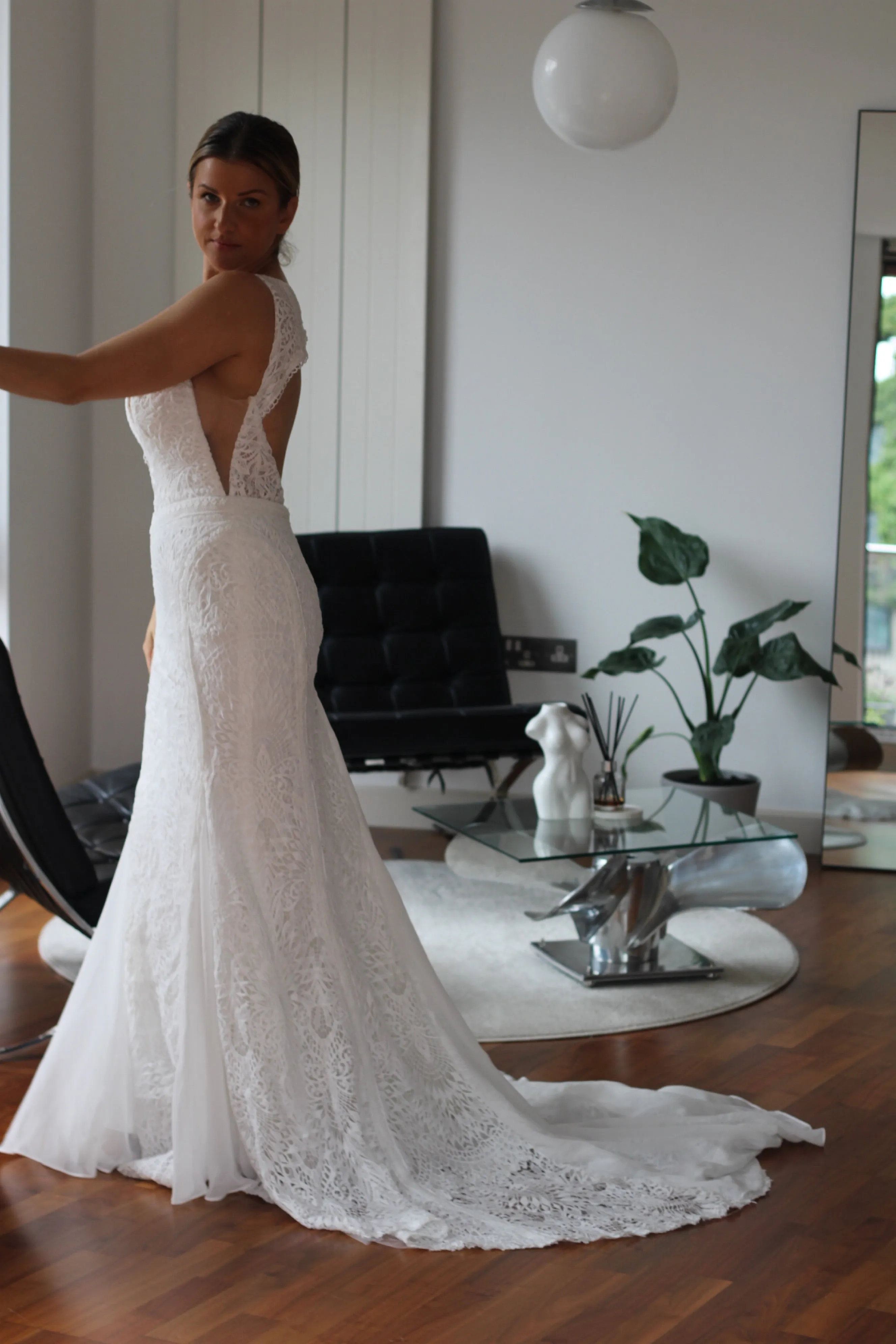 Klara Boho Bridal Gown in Off White