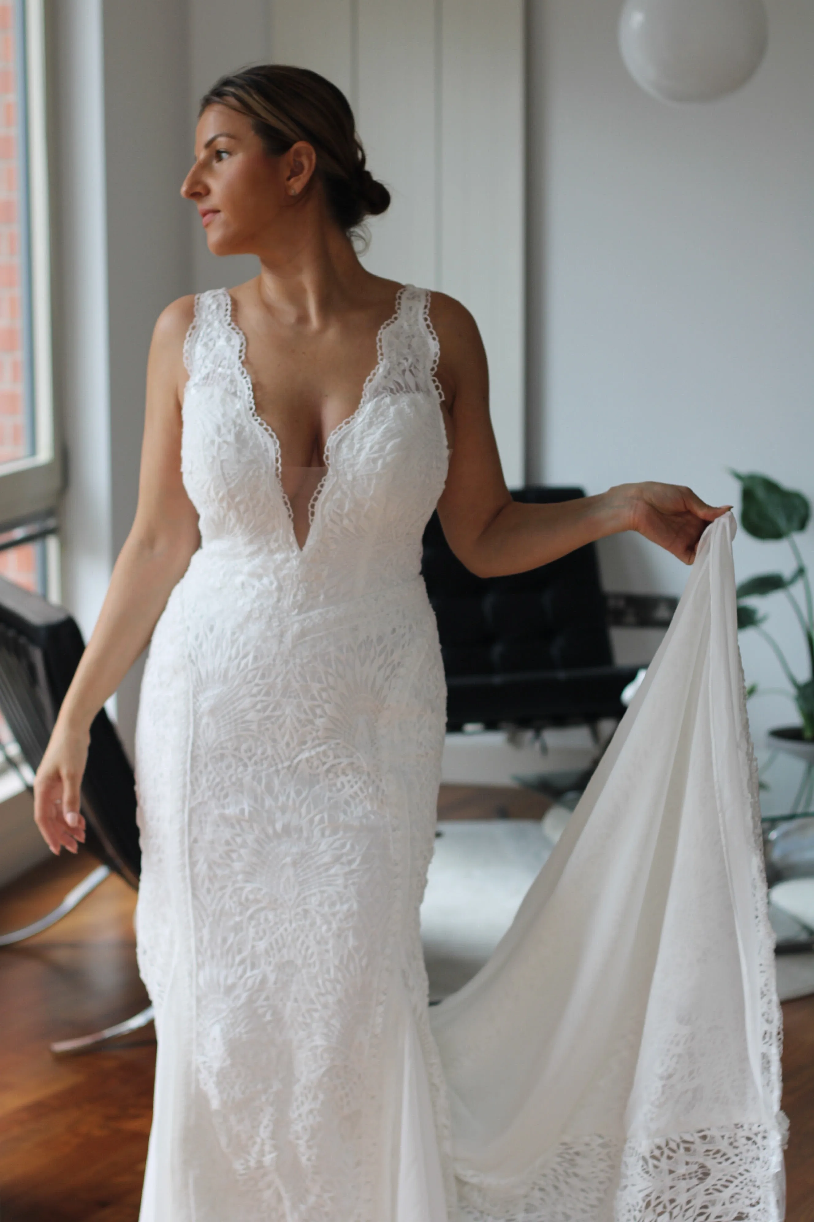 Klara Boho Bridal Gown in Off White