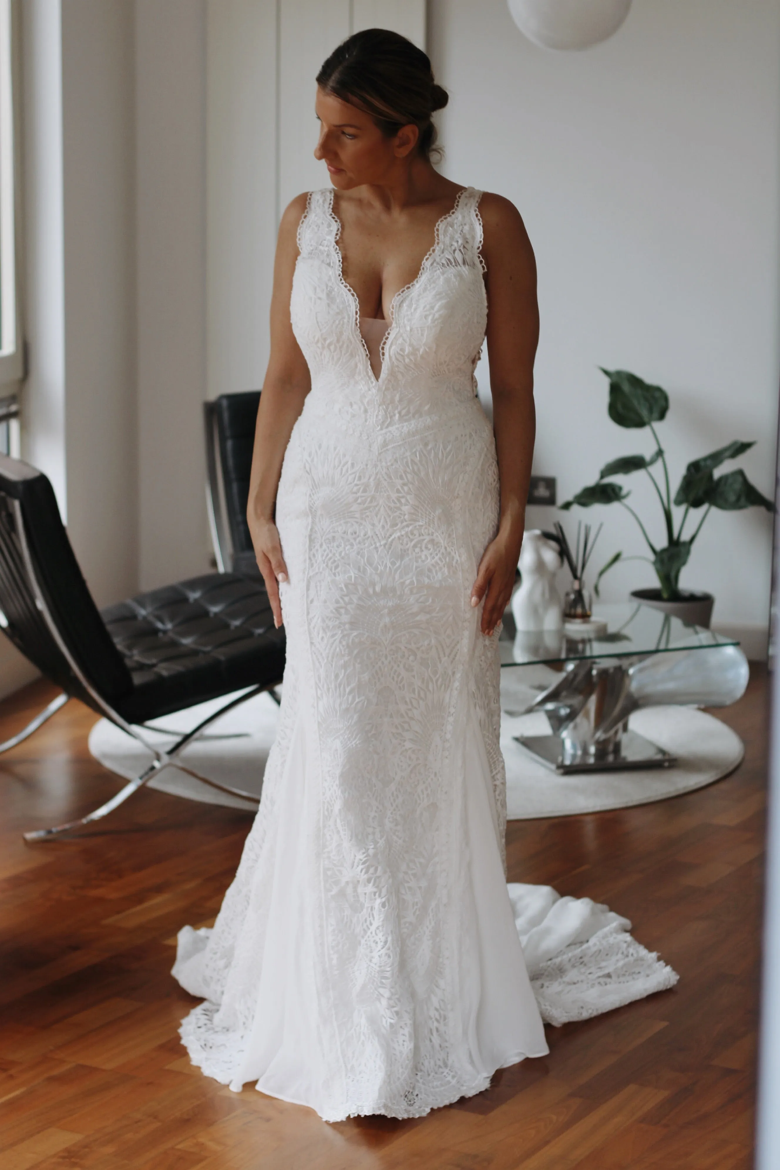 Klara Boho Bridal Gown in Off White