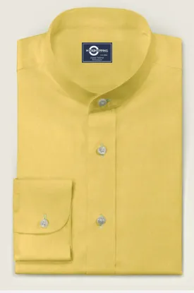 Mandarin Collar - Yellow Mandarin Collar Shirt