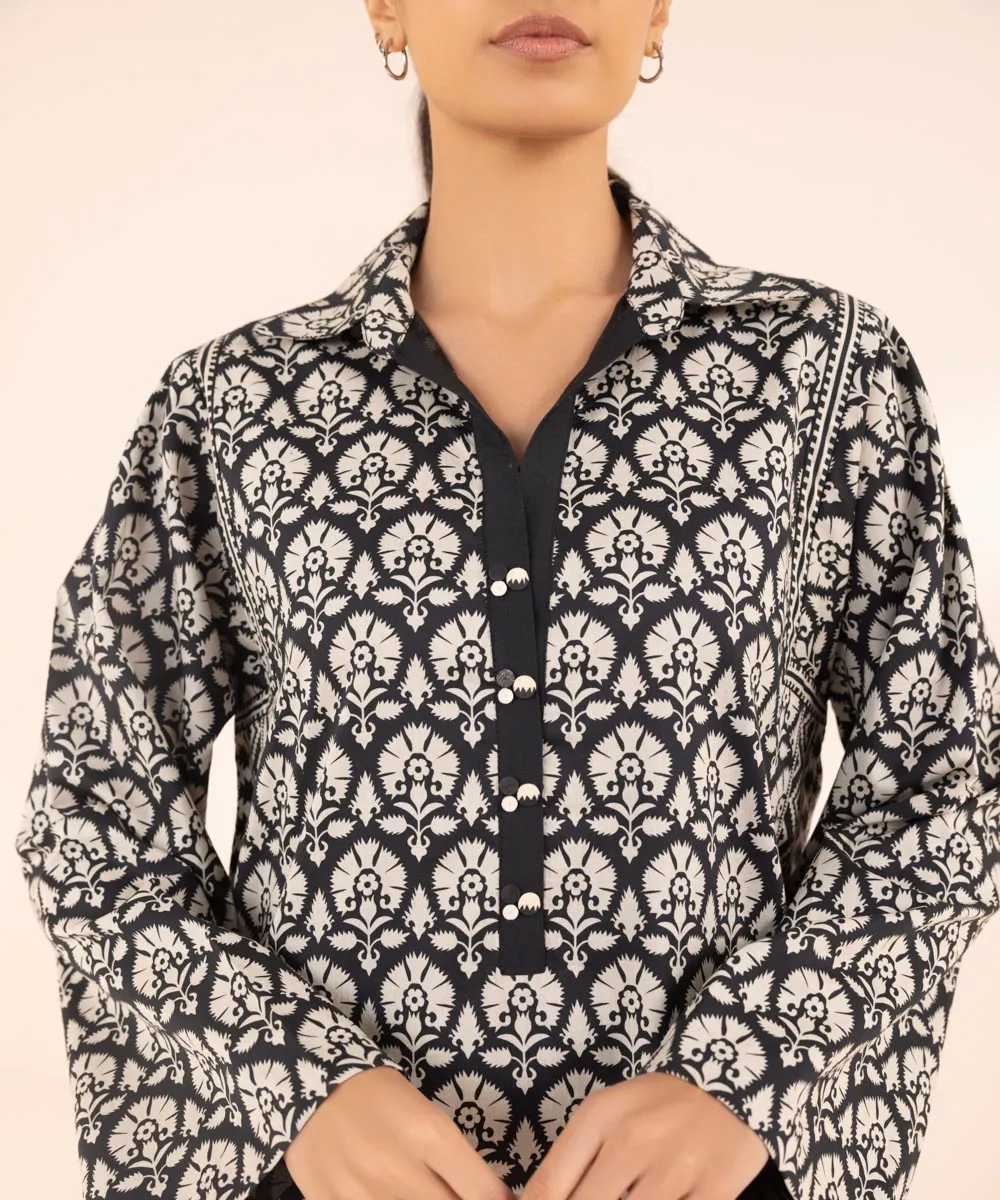 Monochrome '24-Printed Lawn Shirt - 00U1Sbw24V41