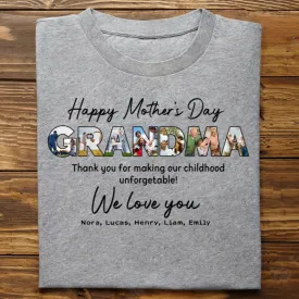 Mother - Custom Photo Happy Mother's Day Grandma - Personalized Unisex T-Shirt