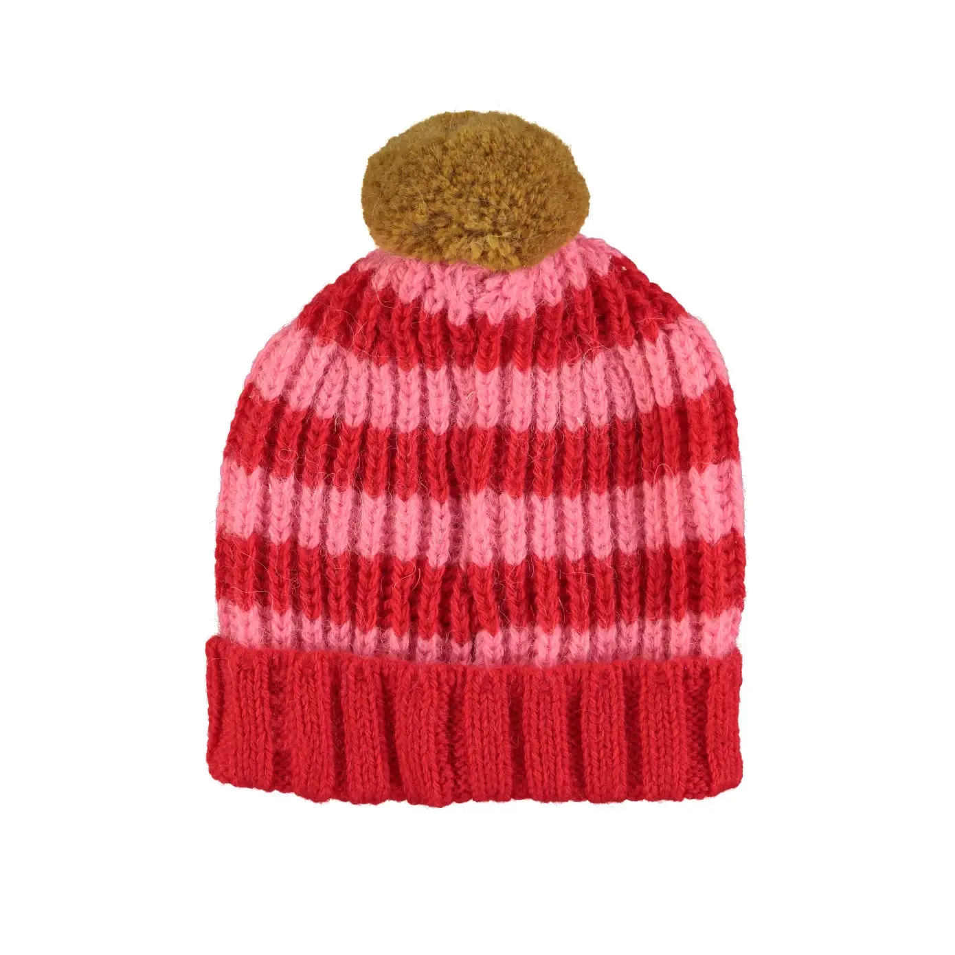 Muts met pompon - Rood & roze - Piupiuchick