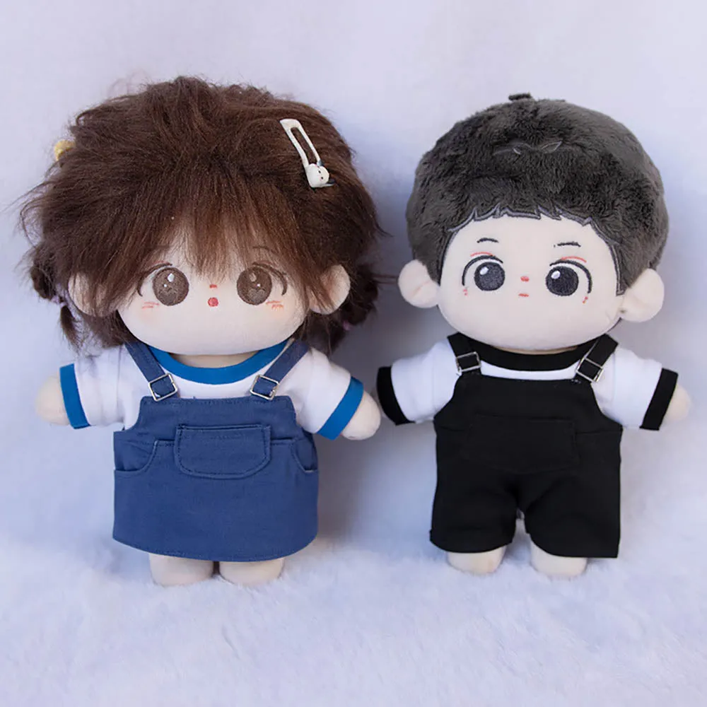 niannyyhouse 10cm 20cm Plush Doll Clothes T-shirt Strap Skirt Soft Stuffed Plush Toy Dress Up Accessories