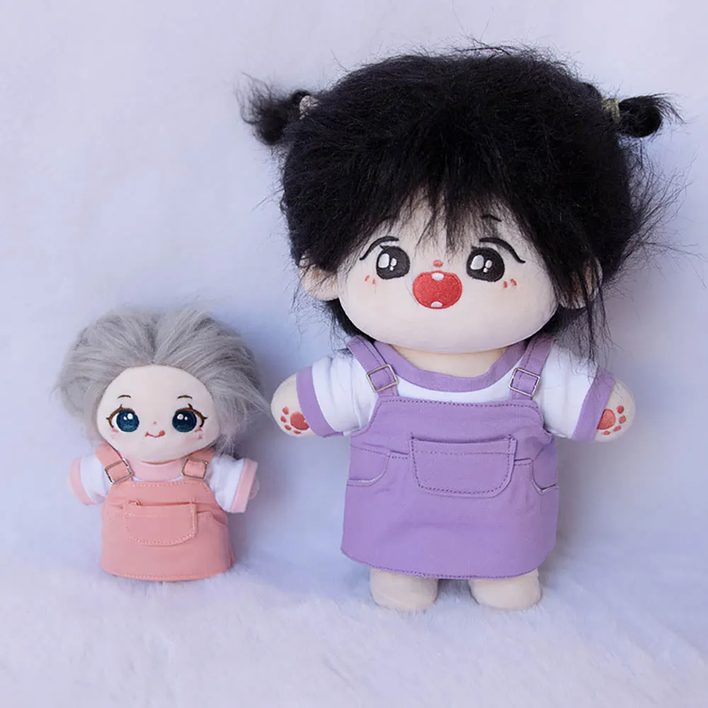 niannyyhouse 10cm 20cm Plush Doll Clothes T-shirt Strap Skirt Soft Stuffed Plush Toy Dress Up Accessories