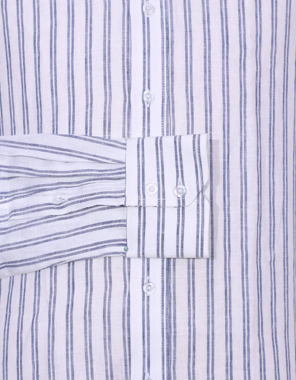 Original Linen Shirt | Navy Blue Striped Linen Shirt