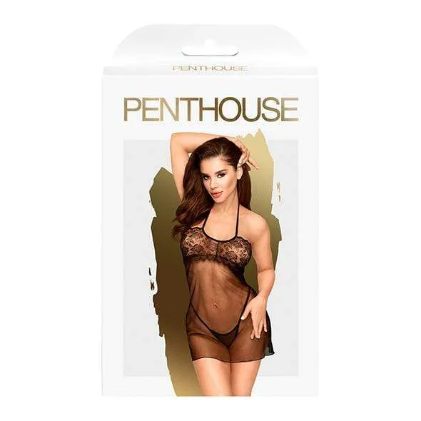 Penthouse - All Yours Mesh Lace Bastier Dress with Thong Chemise