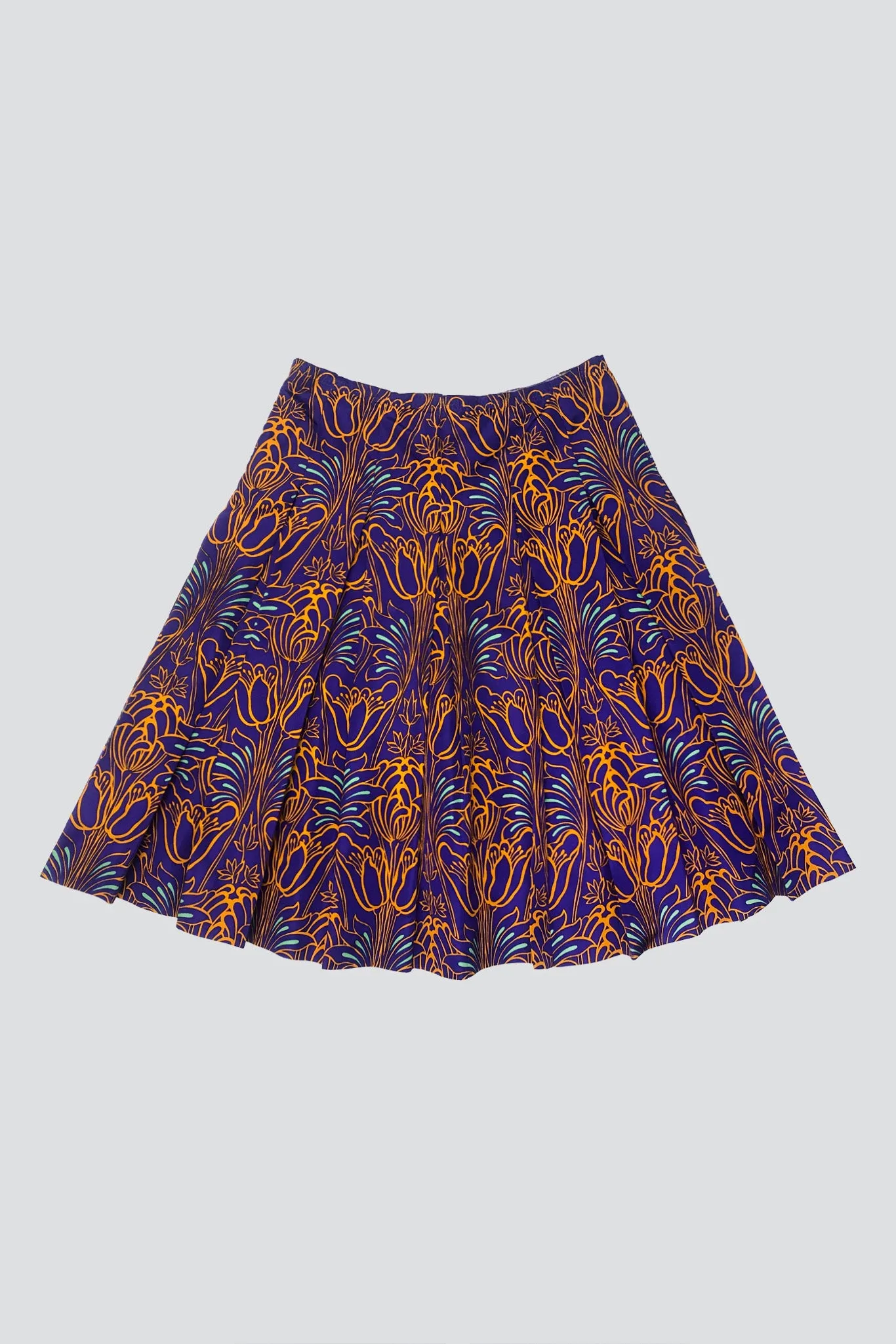 Prada Psych Tulip Pleated Skirt