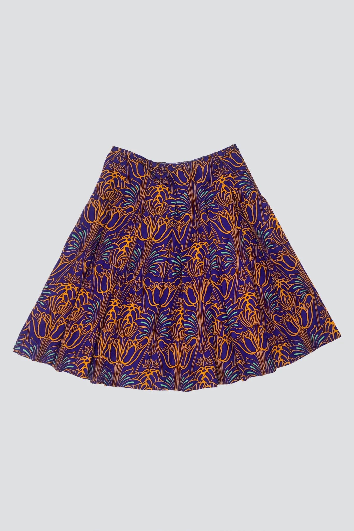 Prada Psych Tulip Pleated Skirt