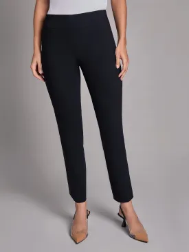 Pull-On Straight Leg Pants, Stretch Twill