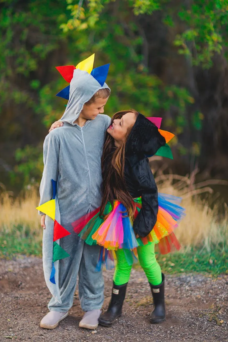 Rainbow Dinosaur Hi-Low Tutu Costume Set