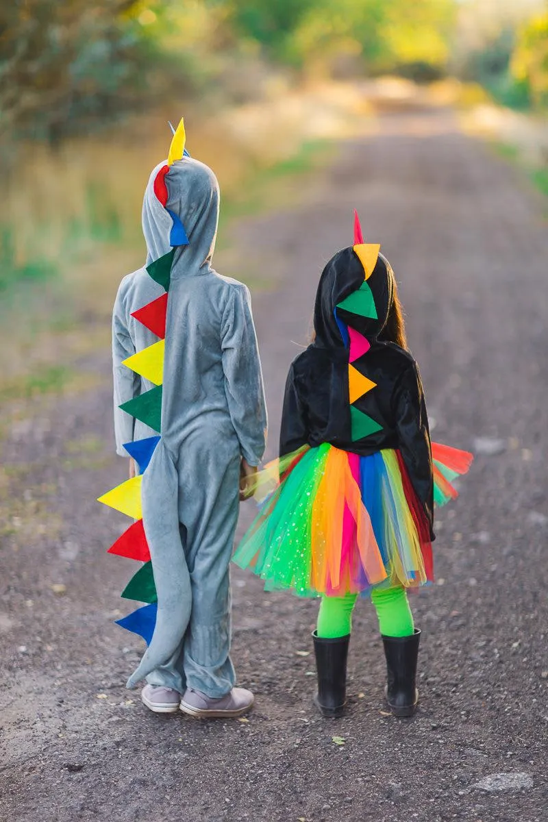 Rainbow Dinosaur Hi-Low Tutu Costume Set