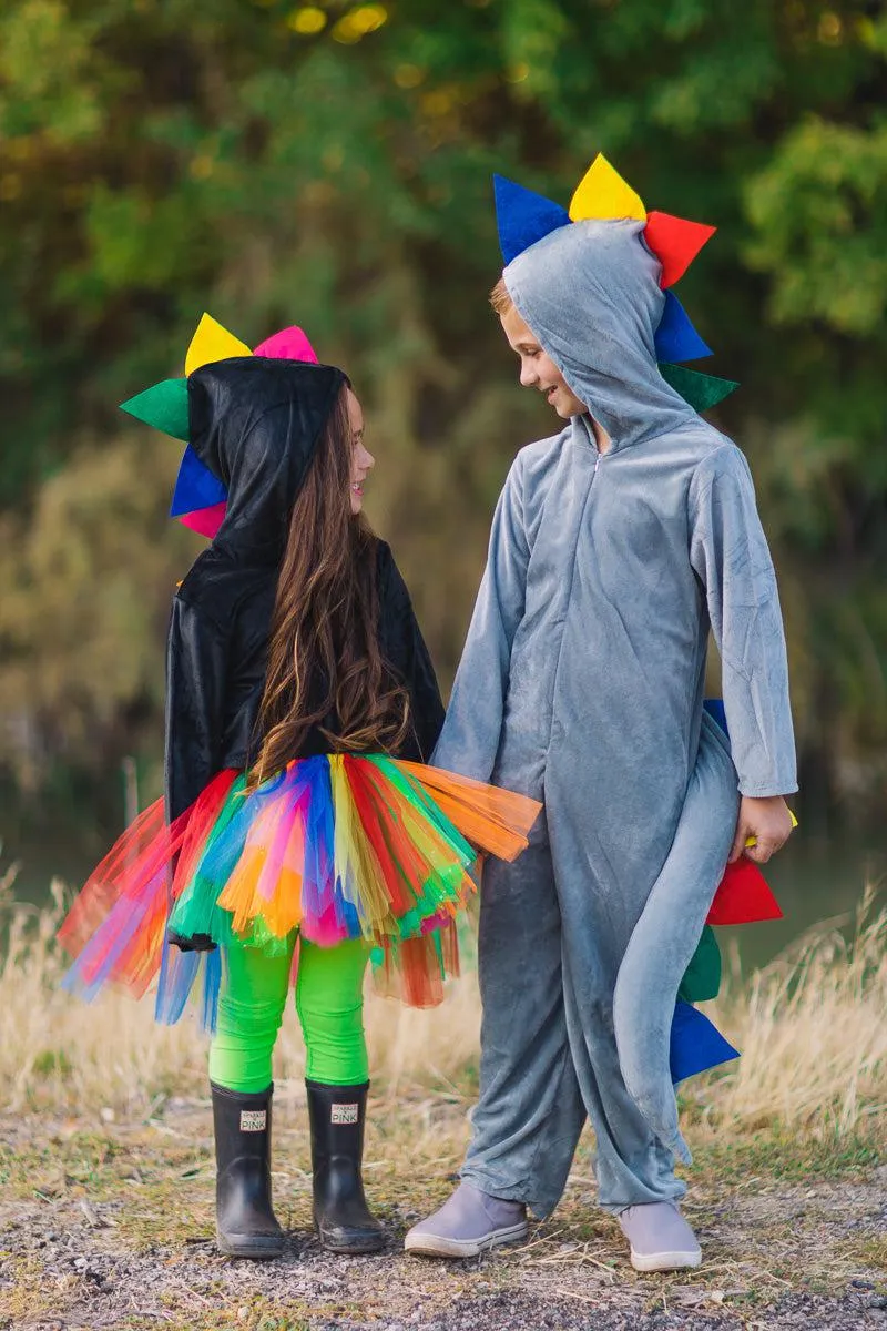 Rainbow Dinosaur Hi-Low Tutu Costume Set