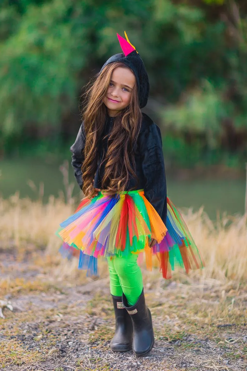 Rainbow Dinosaur Hi-Low Tutu Costume Set