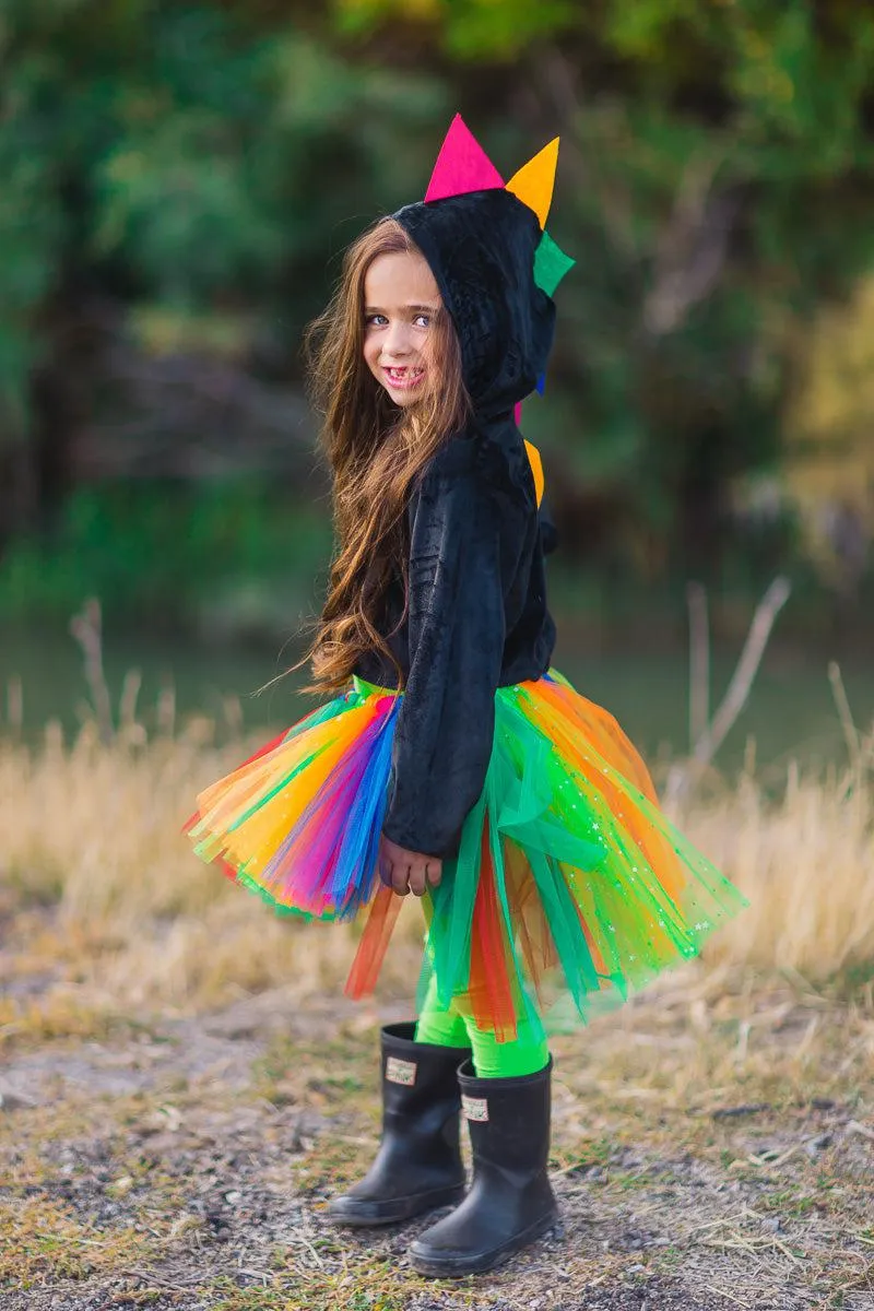 Rainbow Dinosaur Hi-Low Tutu Costume Set