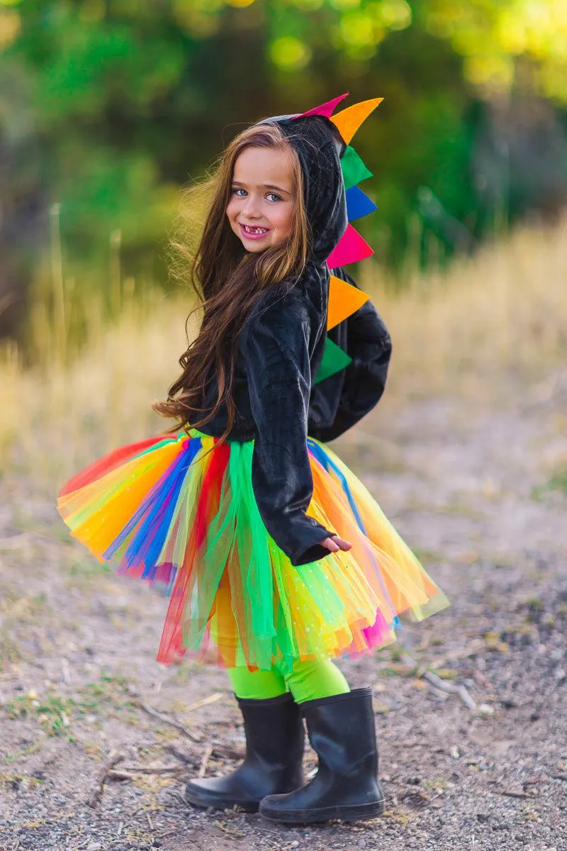 Rainbow Dinosaur Hi-Low Tutu Costume Set