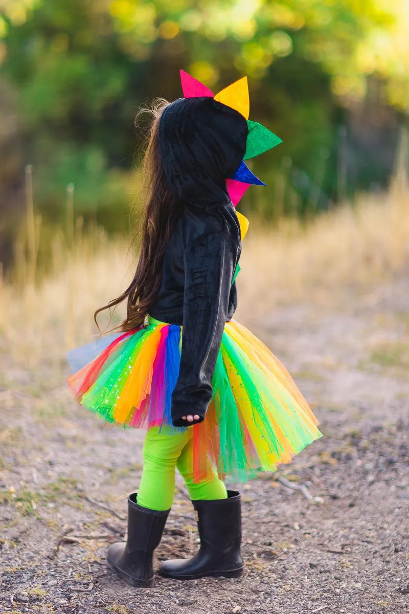 Rainbow Dinosaur Hi-Low Tutu Costume Set