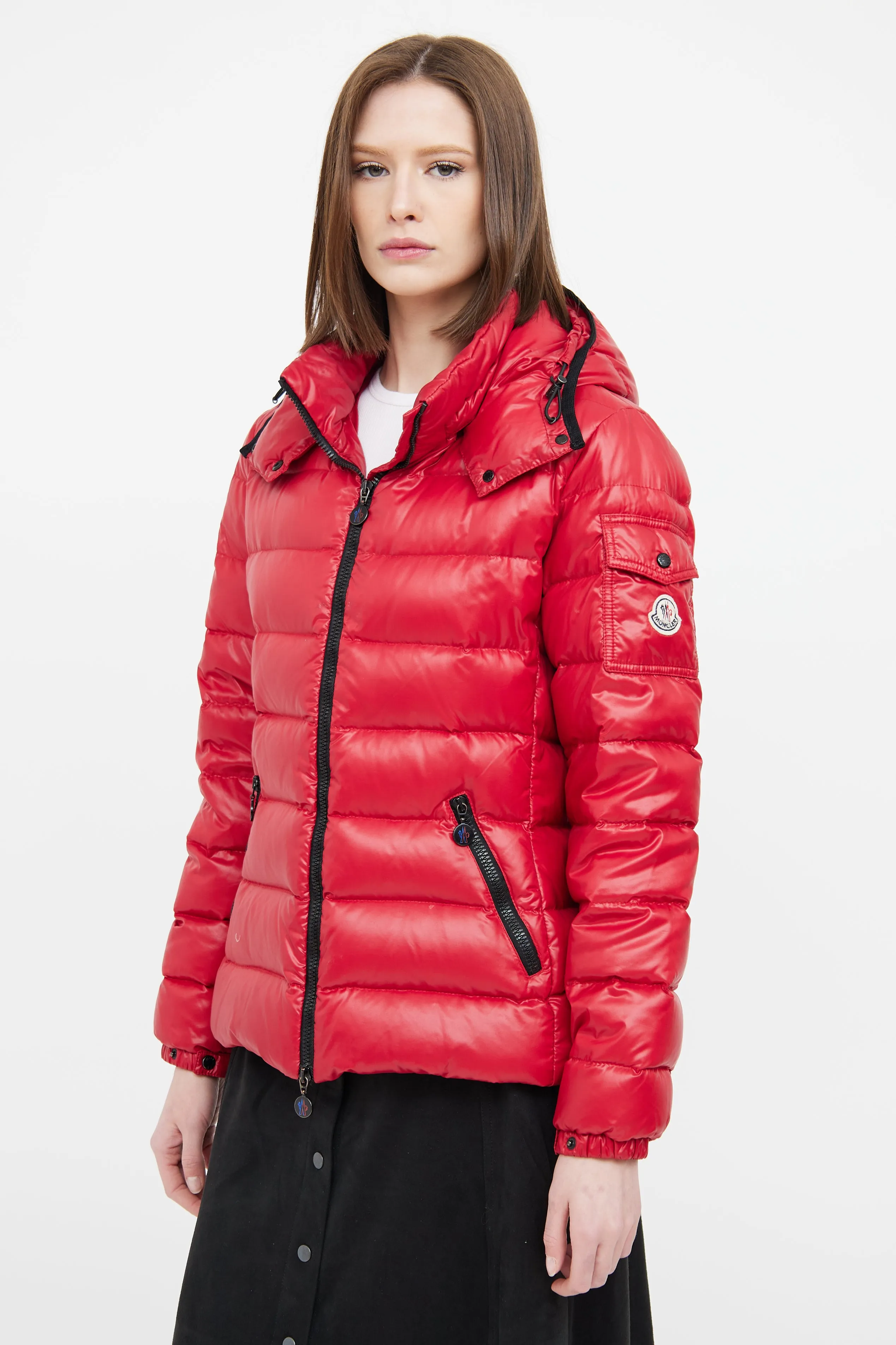 Red Bady Short Puffer Coat